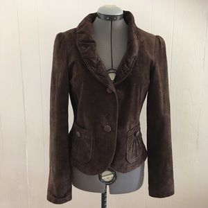 Black Rivet ,brown suede jacket , size medium